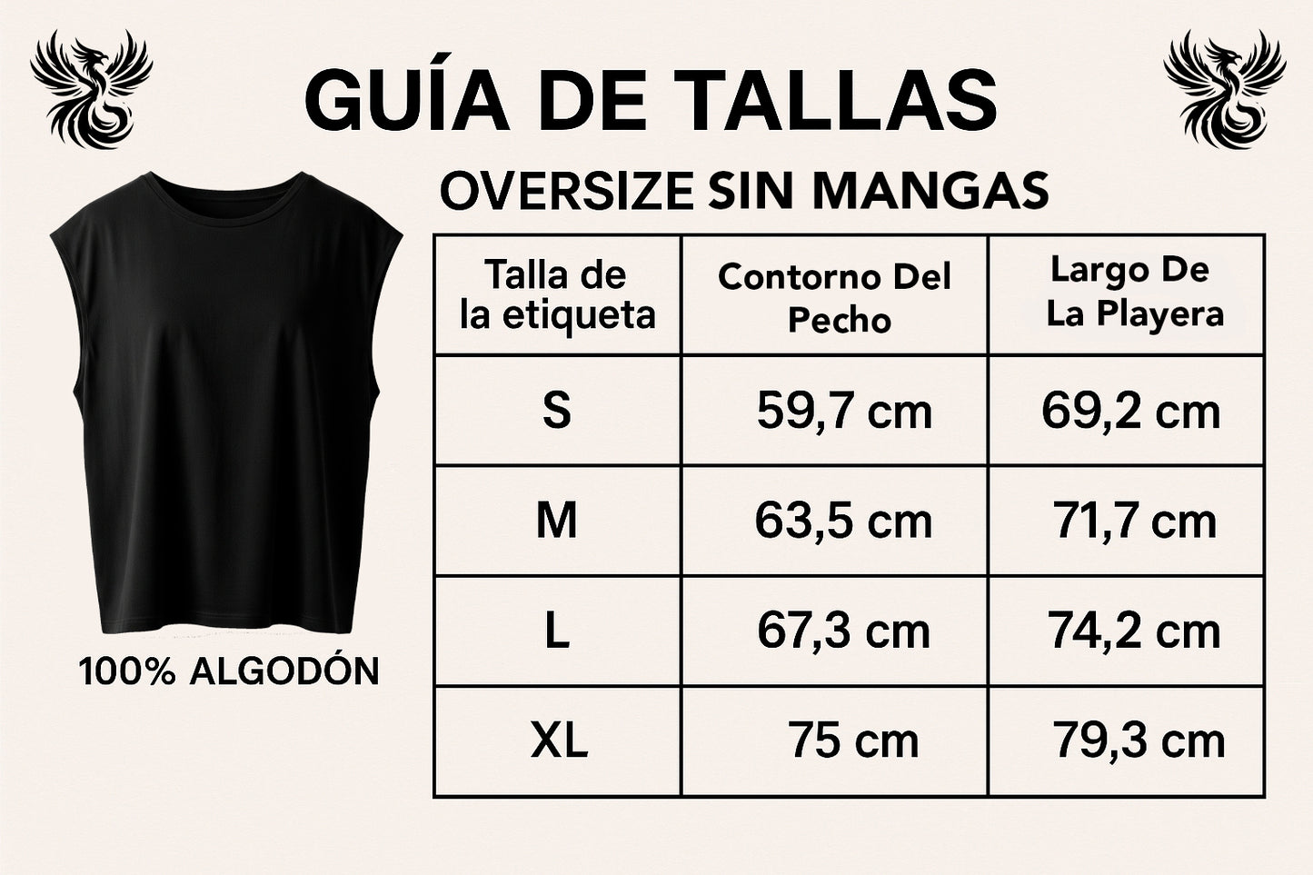 Oversize Sin Mangas Heavy Duty
