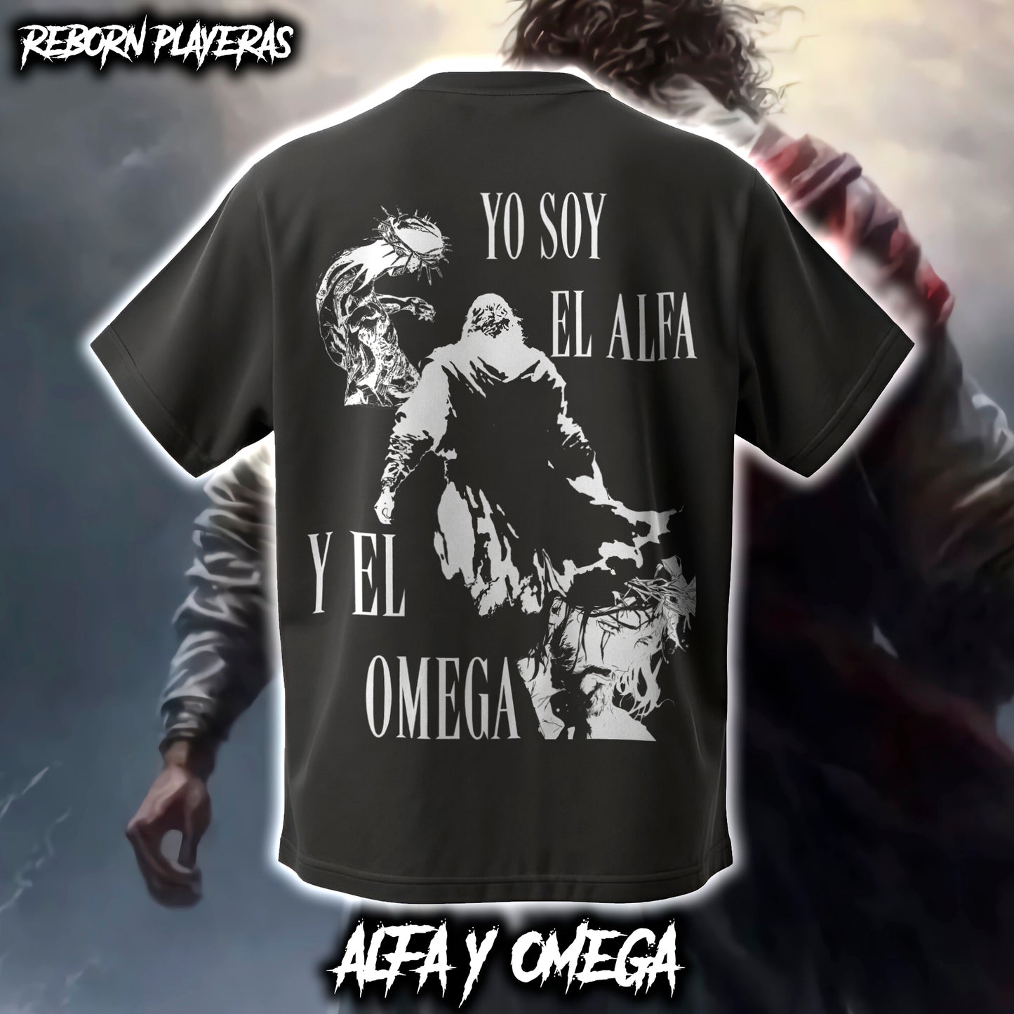 Playera Oversize Alfa Y Omega