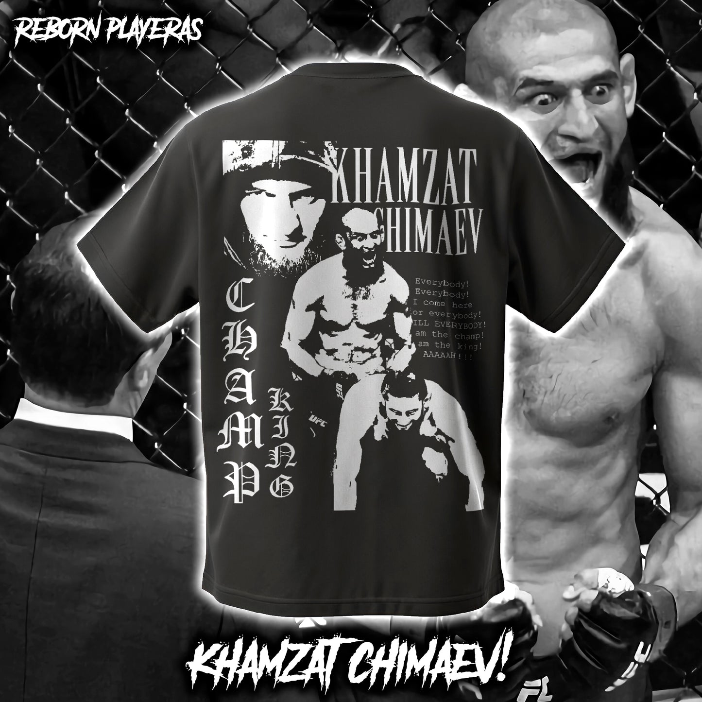 Playera Oversize Chimaev Campeon